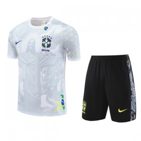 Brazílie Bílá 2024-25 - Dětské Fotbalové Dresy (S/S)